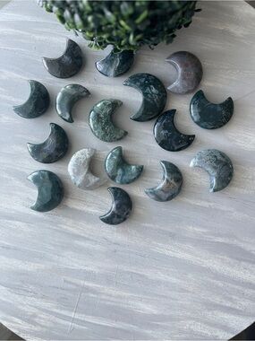 Moss agate Moon